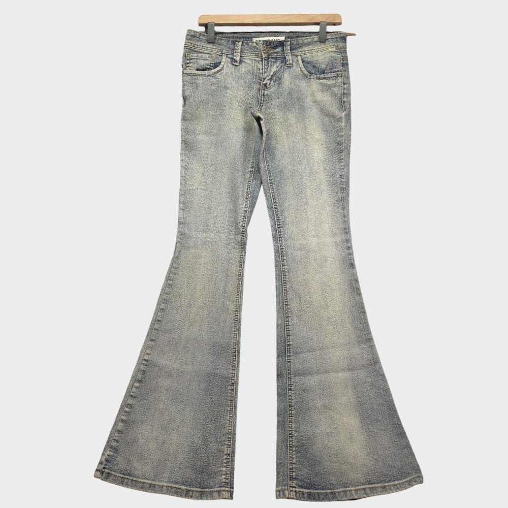 NWT DEB Jeans Juniors 5 Light Wash Denim Flared Bell Bottom Low Rise‎ Waist Y2K